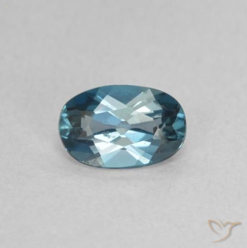 0.50ct 天然 蓝色 黄玉, 椭圆形, VVS
