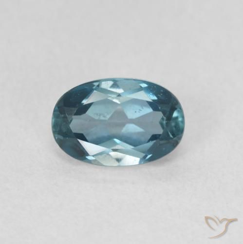 0.66ct 天然 蓝色 黄玉, 椭圆形, VVS