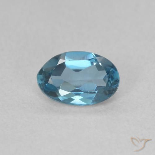 0.53ct 天然 蓝色 黄玉, 椭圆形, VVS