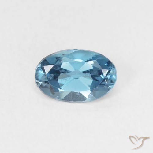 0.53ct 天然 蓝色 黄玉, 椭圆形, VS