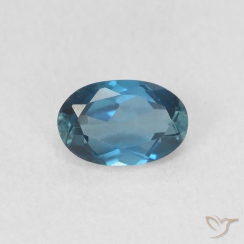 0.59ct 天然 蓝色 黄玉, 椭圆形, VVS-VS