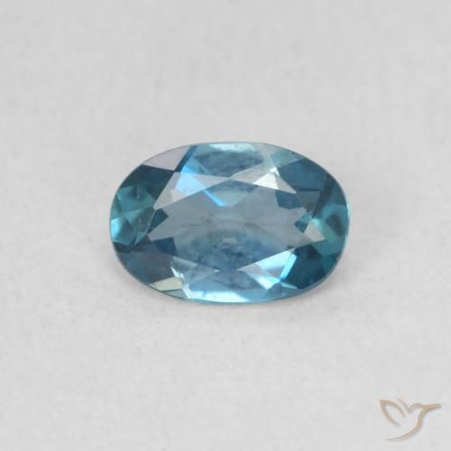 0.52ct 天然 蓝色 黄玉, 椭圆形, VVS-VS
