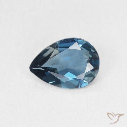 0.65ct 天然 蓝色 黄玉, 梨形, VVS-VS