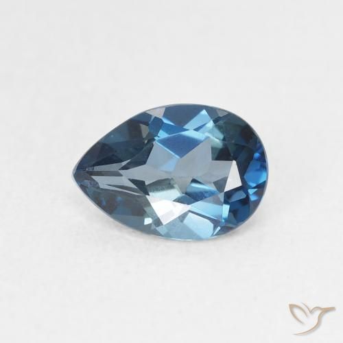 0.89ct 天然 蓝色 黄玉, 梨形, VVS-VS