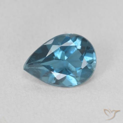 0.67ct 天然 蓝色 黄玉, 梨形, VVS-VS