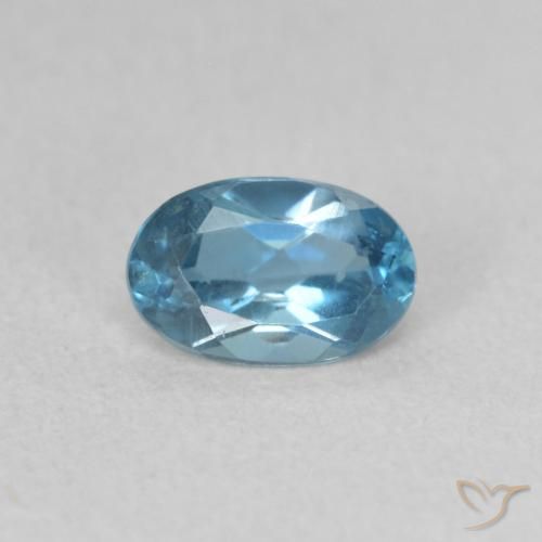 0.60ct 天然 蓝色 黄玉, 椭圆形, VVS-VS