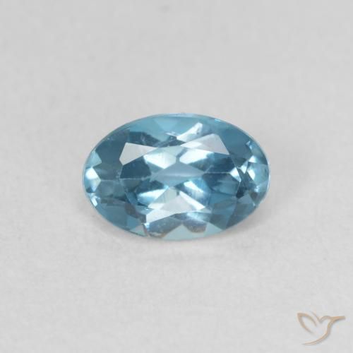 0.59ct 天然 蓝色 黄玉, 椭圆形, VVS-VS