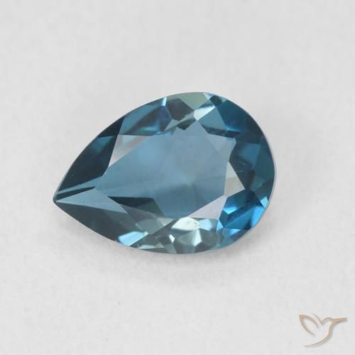 0.79ct 天然 蓝色 黄玉, 梨形, VVS-VS