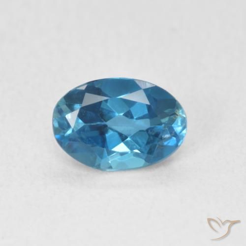 0.62ct 天然 蓝色 黄玉, 椭圆形, VVS-VS