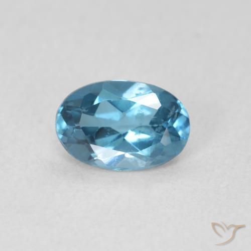 0.56ct 天然 蓝色 黄玉, 椭圆形, VVS-VS