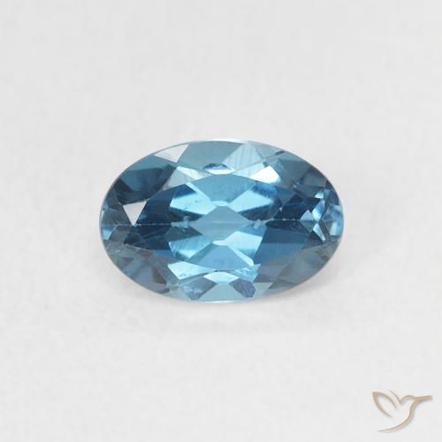 0.56ct 天然 蓝色 黄玉, 椭圆形, VVS-VS
