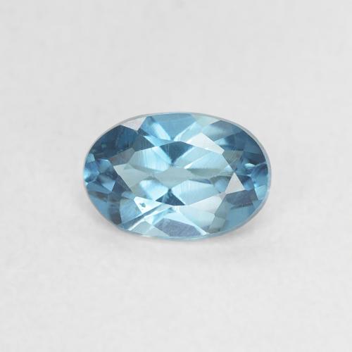 0.49ct 天然 蓝色 黄玉, 椭圆形, VVS-VS