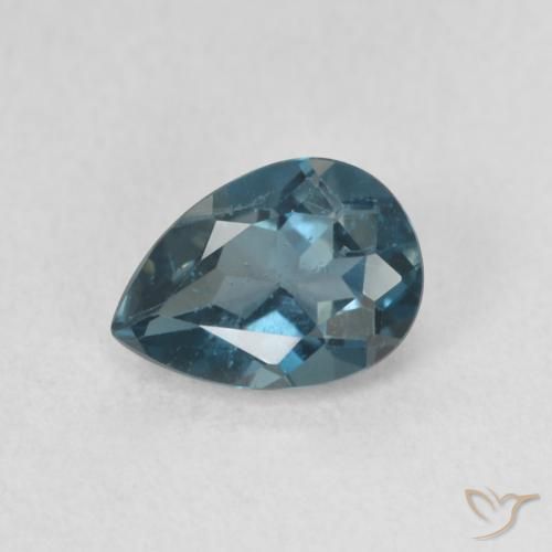 0.86ct 天然 蓝色 黄玉, 梨形, VS