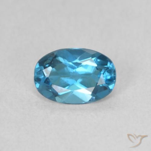 0.52ct 天然 蓝色 黄玉, 椭圆形, VS