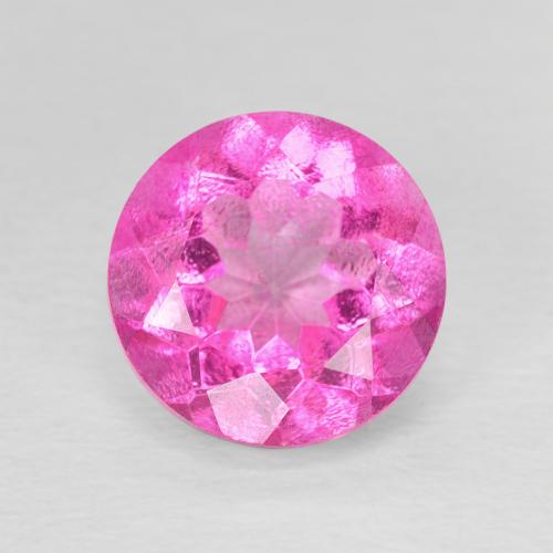 3.31ct 天然 中粉红色 黄玉, 圆形的, VVS-VS