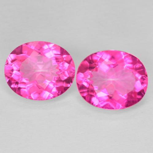 10.71ctw 天然 Medium Dark-Pink 黄玉, 椭圆形, VVS-VS