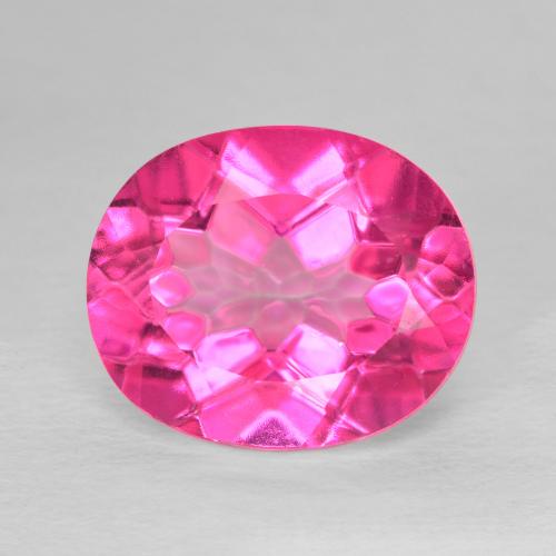 5.71ct 天然 艳粉色 黄玉, 椭圆形, VVS-VS
