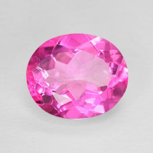 5.82ct 天然 艳粉色 黄玉, 椭圆形, VVS-VS