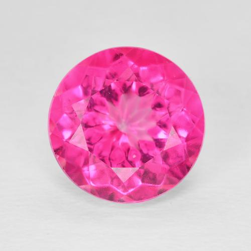 6.07ct 天然 艳粉色 黄玉, 圆形的, VVS