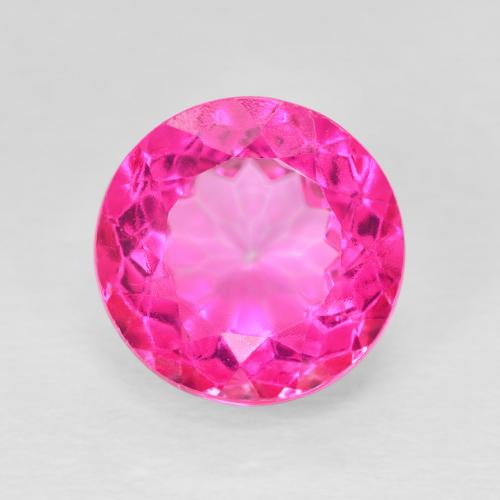 6.75ct 天然 深洋红色 黄玉, 圆形的, VVS