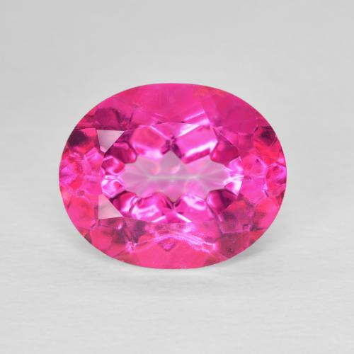 5.66ct 天然 Medium Dark-Pink 黄玉, 椭圆形, VVS-VS