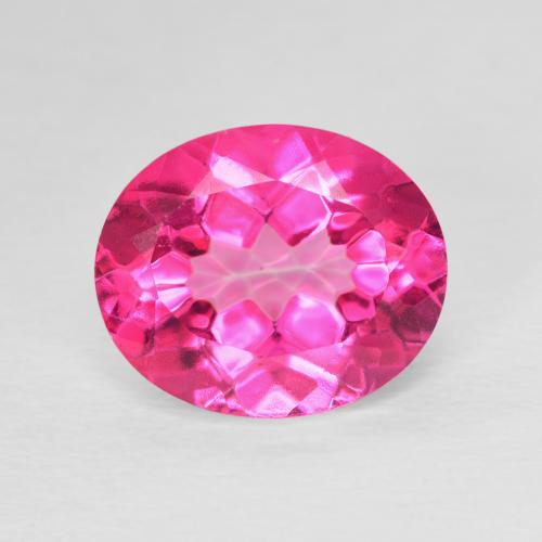 5.80ct 天然 艳粉色 黄玉, 椭圆形, VVS-VS