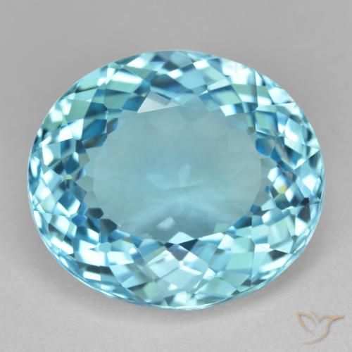 26.41ct 天然 瑞士蓝 黄玉, 椭圆形, VS