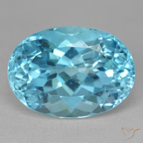 23.61ct 天然 瑞士蓝 黄玉, 椭圆形, VVS