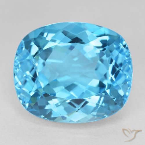 26.00ct 天然 瑞士蓝 黄玉, 软垫, VVS