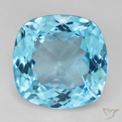 29.54ct 天然 瑞士蓝 黄玉, 软垫, VVS-VS