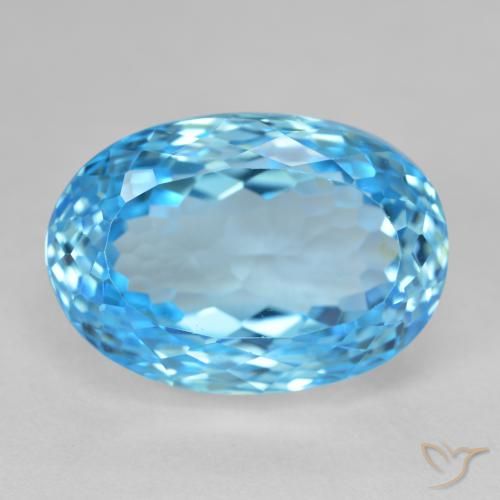 26.63ct 天然 瑞士蓝 黄玉, 椭圆形, VS