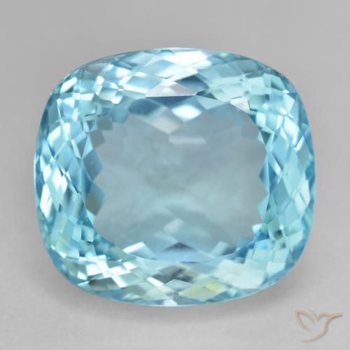 28.00ct 天然 瑞士蓝 黄玉, 软垫, VVS-VS