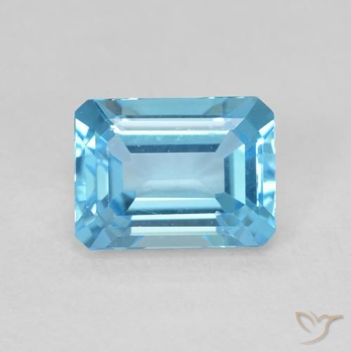 1.97ct 天然 瑞士蓝 黄玉, 祖母绿式切割, VVS-VS