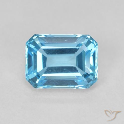 2.16ct 天然 瑞士蓝 黄玉, 祖母绿式切割, VVS-VS