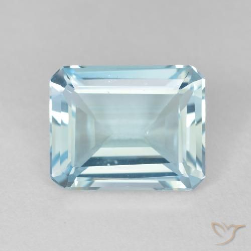 3.71ct 天然 天蓝 黄玉, 祖母绿式切割, VVS-VS