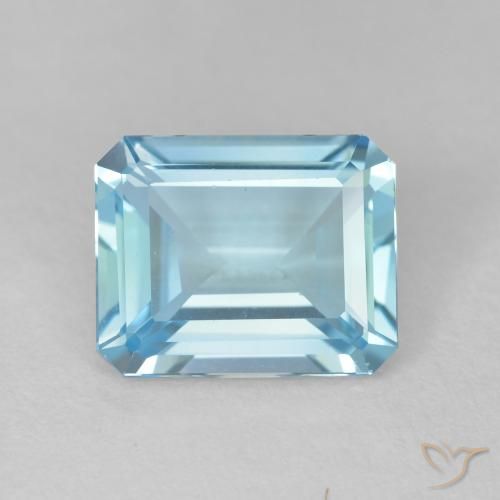 3.67ct 天然 瑞士蓝 黄玉, 祖母绿式切割, VVS-VS
