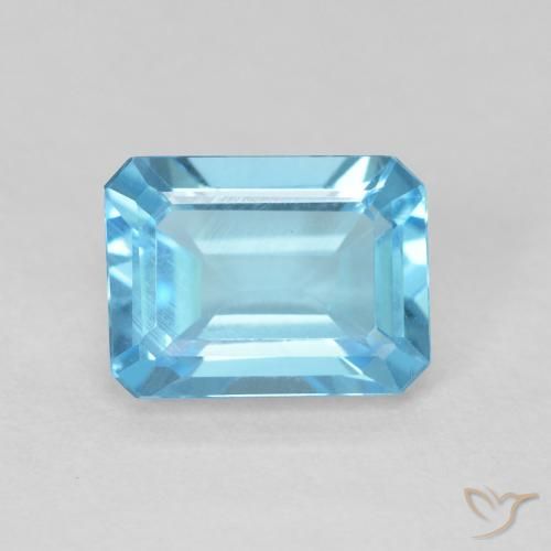 1.90ct 天然 瑞士蓝 黄玉, 祖母绿式切割, VVS-VS