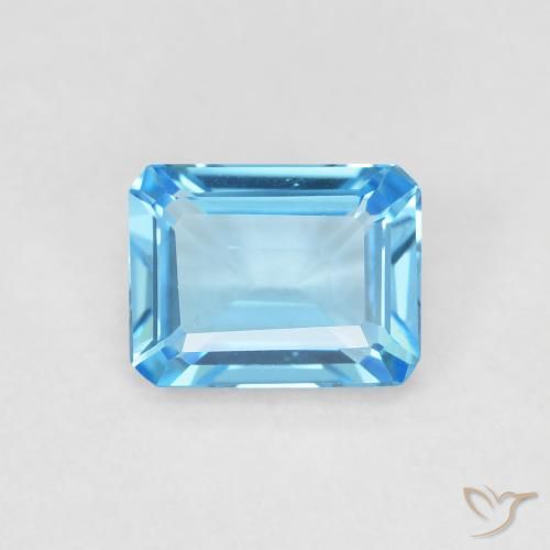 1.80ct 天然 深天蓝 黄玉, 祖母绿式切割, VVS
