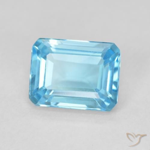 1.92ct 天然 瑞士蓝 黄玉, 祖母绿式切割, VVS