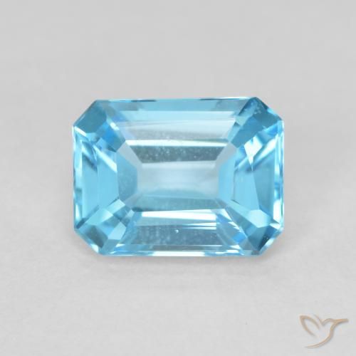 1.90ct 天然 瑞士蓝 黄玉, 祖母绿式切割, VVS