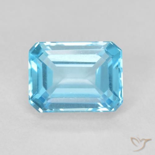 2.16ct 天然 瑞士蓝 黄玉, 祖母绿式切割, VVS