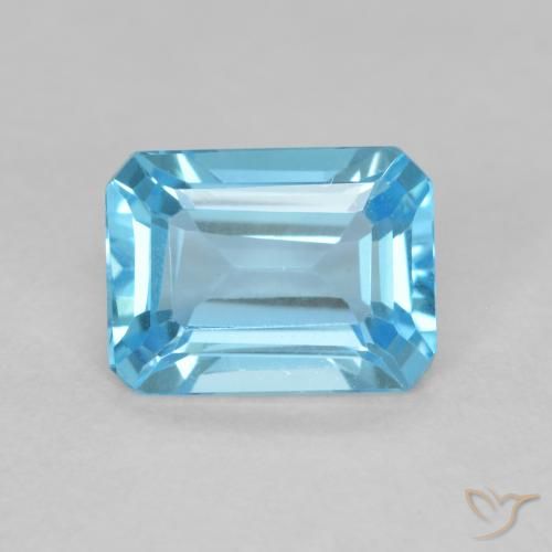 1.78ct 天然 瑞士蓝 黄玉, 祖母绿式切割, VVS