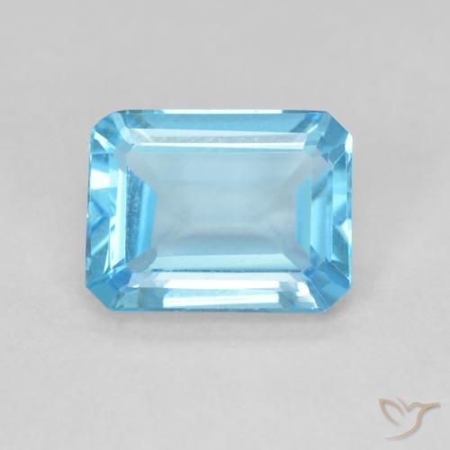 1.70ct 天然 瑞士蓝 黄玉, 祖母绿式切割, VVS