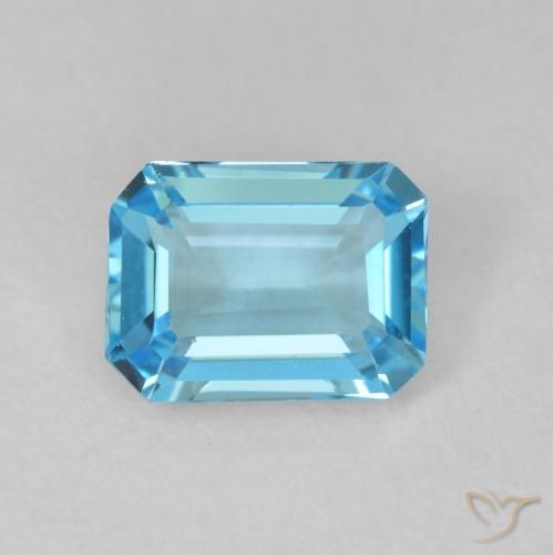 1.99ct 天然 瑞士蓝 黄玉, 祖母绿式切割, VVS