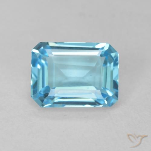2.08ct 天然 瑞士蓝 黄玉, 祖母绿式切割, VVS