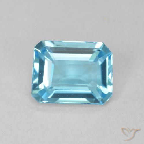 1.70ct 天然 瑞士蓝 黄玉, 祖母绿式切割, VVS