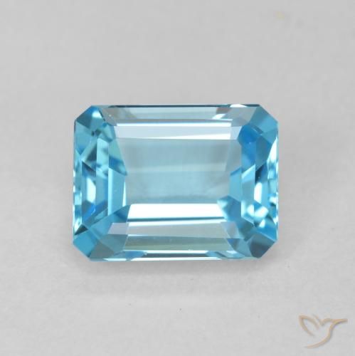 2.09ct 天然 瑞士蓝 黄玉, 祖母绿式切割, VVS