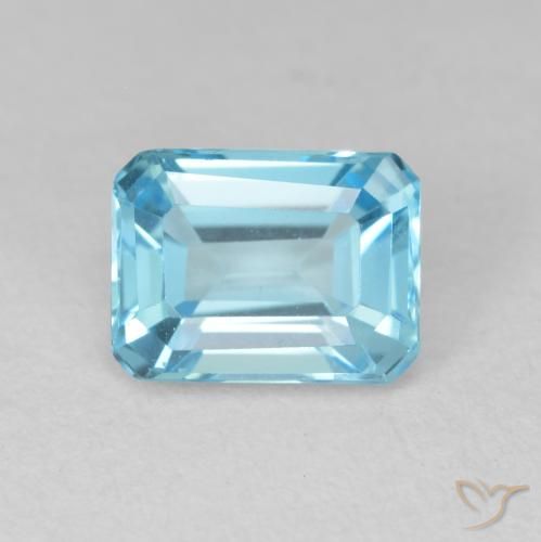 2.14ct 天然 瑞士蓝 黄玉, 祖母绿式切割, VVS