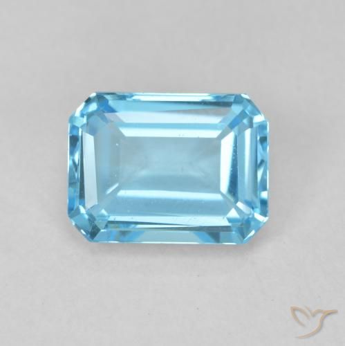 2.11ct 天然 瑞士蓝 黄玉, 祖母绿式切割, VVS