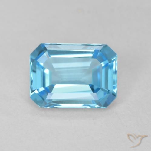 1.80ct 天然 瑞士蓝 黄玉, 祖母绿式切割, VVS